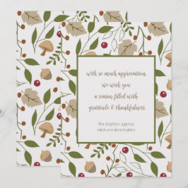 Oogst Dankbaarheid Thanksgiving met Rustieke Herfs Feestdagenkaart