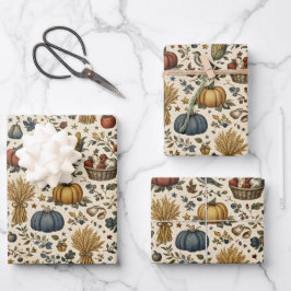 Oogst Dankdag in herfsttinten Inpakpapier Vel