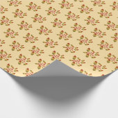 Oogst Dankdag Inpakpapier met Bladgloed (Hoek)