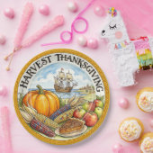 "Oogst Dankdag" Mayflower Keramische Bord (Feest)