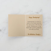 Oogst Dankdag Schattig Gember Kitten Pompoen Bedankkaart (Binnen)