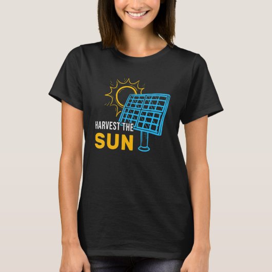 Oogst de draagbare zonnepanelen van de zon t-shirt (Voorkant)