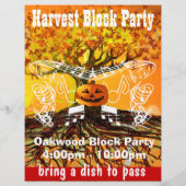 Oogst de Gebeurtenis van de Partij van het Blok of Flyer (Achterkant)