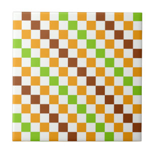 Oogst diagonaal dambordpatroon tegeltje