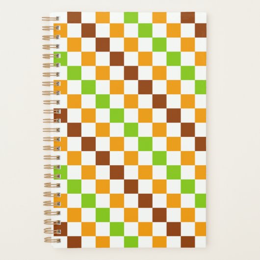 Oogst diagonaal schaakbordpatroon planner (Voorkant)