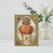 Oogst Doll Pompoen Appel Pear Corn Druif Briefkaart (Staand voorkant)