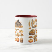 Oogst Dorpscombinatiebeker voor Thanksgiving Mok (Midden)