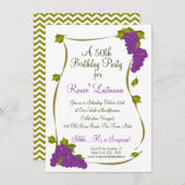 Oogst druiven 50ste verjaardag kaart (Voorkant / Achterkant)