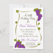 Oogst druiven 50ste verjaardag kaart (Voorkant)