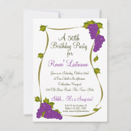 Oogst druiven 50ste verjaardag kaart