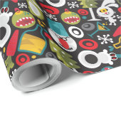 Oogst en gelukkig nieuwjaar cadeaupapier (Rol Hoek)