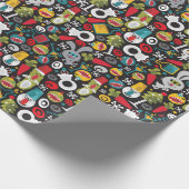 Oogst en gelukkig nieuwjaar cadeaupapier (Hoek)