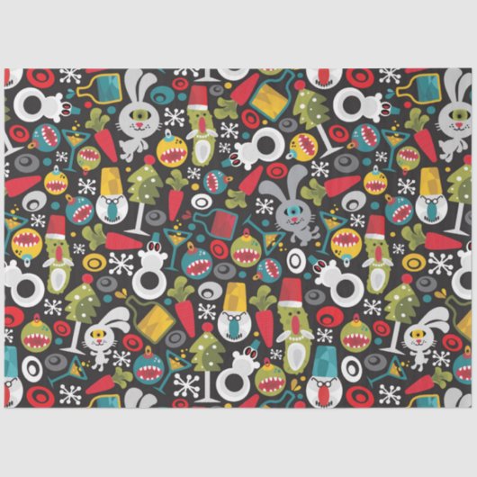 Oogst en gelukkig nieuwjaar tissuepapier (Voorkant)