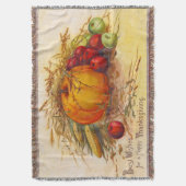 Oogst en Thanksgiving in vintage stijl Deken (Voorkant Verticaal)