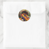 Oogst en Zegen Overvloed Hoorn Ronde Sticker (Tas)