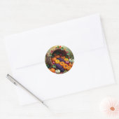 Oogst en Zegen Overvloed Hoorn Ronde Sticker (Envelop)