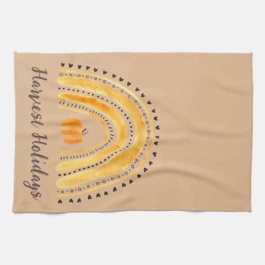 Oogst Feestdagen aangepaste keukenhanddoeken (Horizontaal)