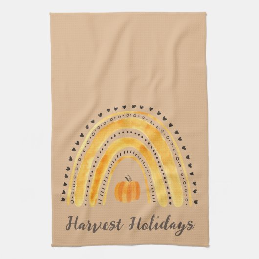 Oogst Feestdagen aangepaste keukenhanddoeken (Verticaal)