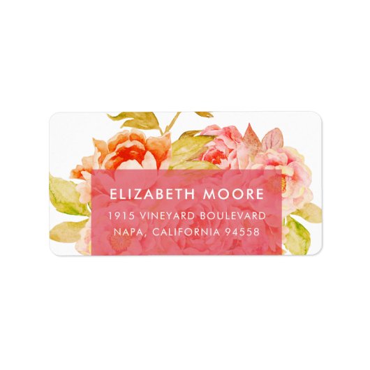 Oogst Floral Return Address Labels (Voorkant)