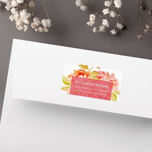Oogst Floral Return Address Labels