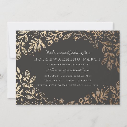 Oogst Flowers Housewarming Kaart (Voorkant)