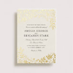 Oogst Flowers Wedding Folie Uitnodiging<br><div class="desc">Elegant echt gouden folie floraal ontwerp van Shelby Allison. Voor passende uitnodigingen,  antwoordkaarten,  stickers en andere punten klik op de verbinding hieronder om het volledige collectie van de Bloemen van de Oogst te uitzichten.</div>