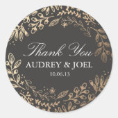 Oogst Flowers Wedding Ronde Sticker (Voorkant)