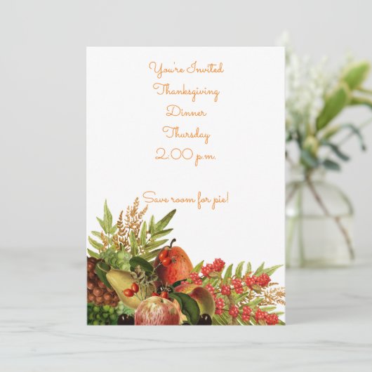 Oogst Fruit Uitnodiging (Staand voorkant)