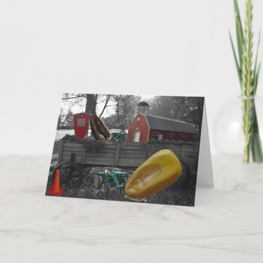 "Oogst" Gefeliciteerde Kaart (Voorkant)