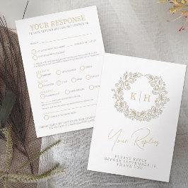 Oogst gemerkt herfst bruiloft RSVP Kaartje