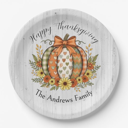 Oogst Genade Thanksgiving  Papieren Bordje (Voorkant)