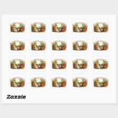 Oogst God is Love 1874 Vierkante Sticker (Vel)