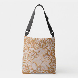 Oogst Gold Rabbit Family Designer Art Crossbody Tas