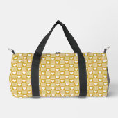 Oogst Goud Gingham Hart Patch Plaid Plunjezak (Voorkant)