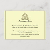 Oogst Goud Keltische Knoop Bruiloft invoegen Informatiekaartje (Voorkant)