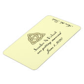 Oogst Goud Keltische Knoop Save the Date Magneet (Linkerzijde)