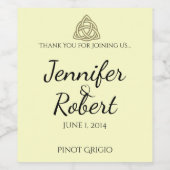 Oogst Goud Keltische Knoop Wijnlabel Wijn Etiket (Enkel label)