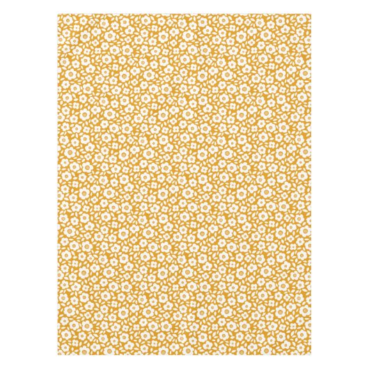 Oogst gouden bloem met cascade-tablet tafelkleed (Voorkant)