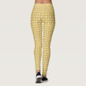 Oogst Gouden Gingham Hart Patch Plaid Leggings (Achterkant)
