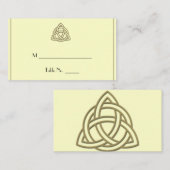 Oogst Gouden Keltische Knoop Wedding Place Cards Plaatskaartje (Voorkant / Achterkant)