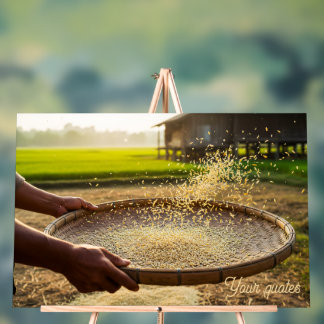 Oogst Graan, Rijstveld Acryl Bord