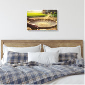 Oogst Graan, Rijstveld Canvas Afdruk (Insitu (Slaapkamer))