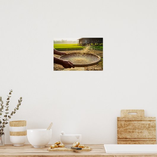 Oogst Graan, Rijstveld Poster (Keuken)