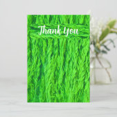 Oogst Green Grass Seed Photo Bedankkaart (Staand voorkant)