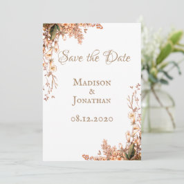 Oogst Guirlande Script Elegante Herfst Bruiloft Save The Date