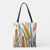 Oogst Harmony: Een warmtegatroon op een wit canvas Tote Bag (Achterkant)