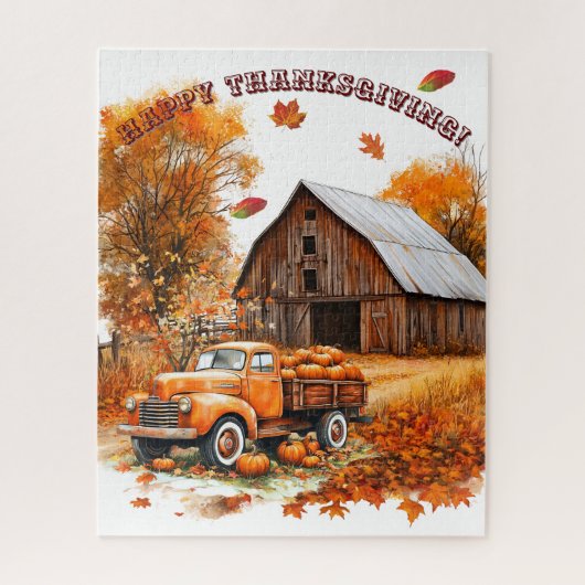 Oogst Haul: de pompoen vrachtwagen puzzel (Verticaal)