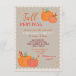 Oogst Herfst Festival Pompoen Bladeren Herfst Even Kaart