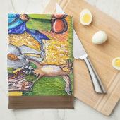 Oogst herfst herenspoelrok theedoek (Quarter Fold)