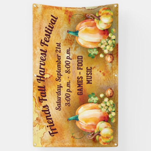 Oogst Herfst Herfstfestival Spandoek (Verticaal)